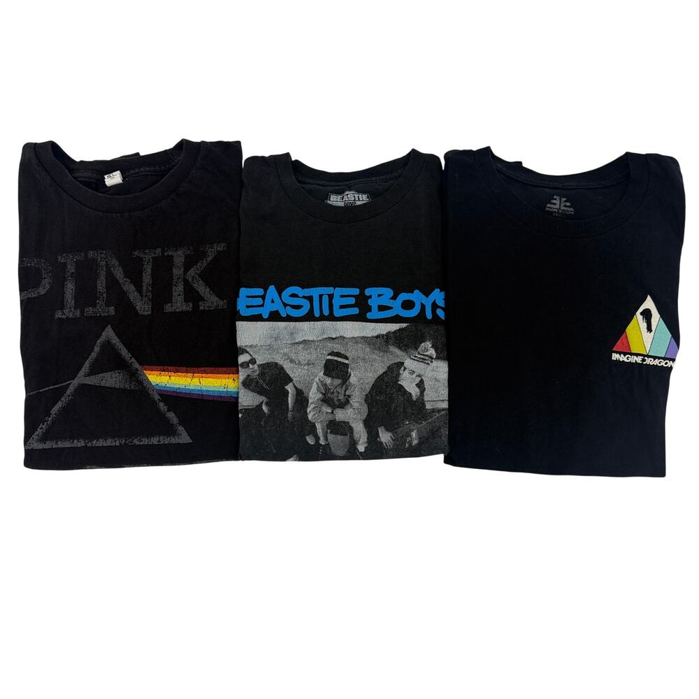 Lot of 3 Men's Size Small Band T-Shirts Beastie Boys Pink Floyd Imagine Dragons